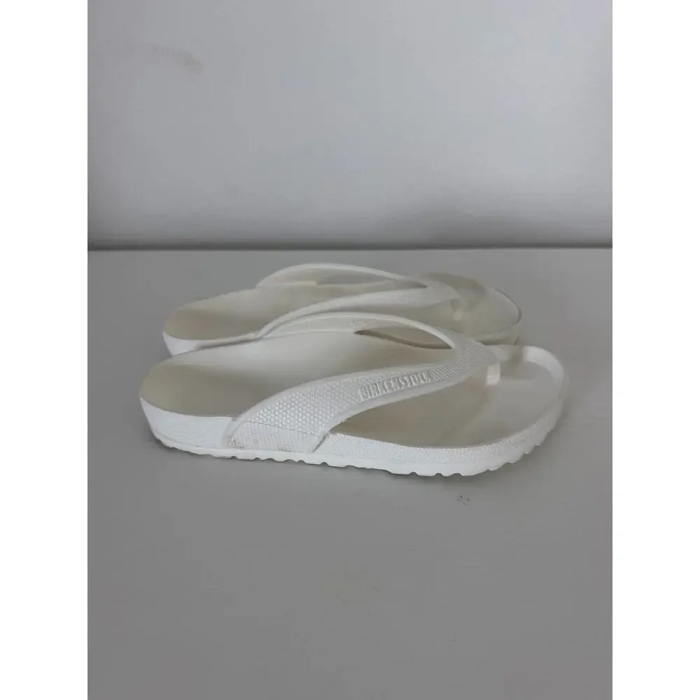 Birkenstock Womens Honolulu Thong Sandals White Rubber Size 38 womens 7